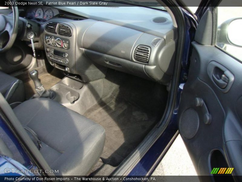 Patriot Blue Pearl / Dark Slate Gray 2003 Dodge Neon SE
