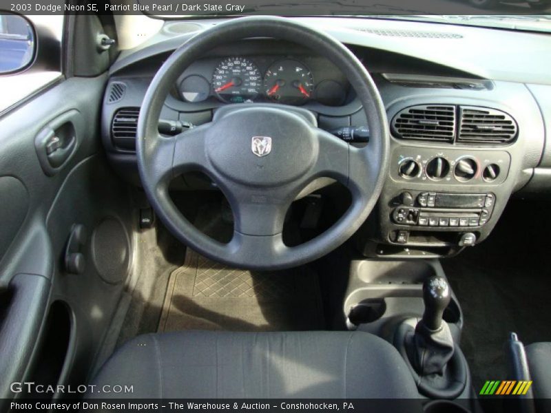 Patriot Blue Pearl / Dark Slate Gray 2003 Dodge Neon SE