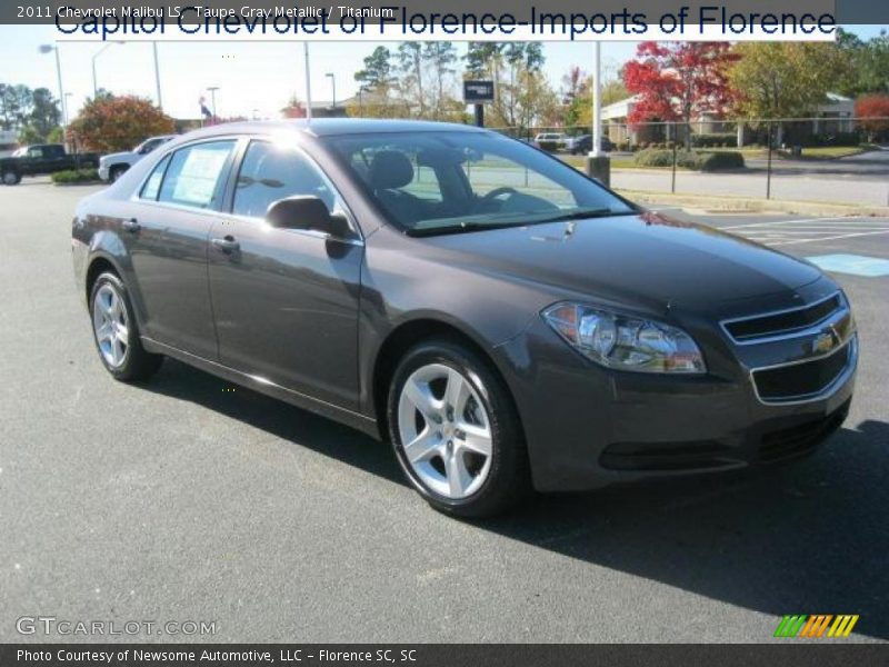 Taupe Gray Metallic / Titanium 2011 Chevrolet Malibu LS