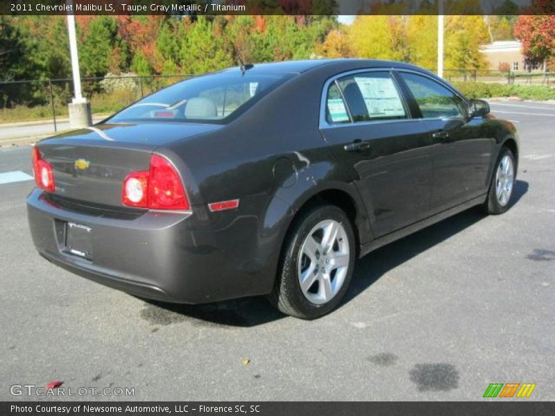 Taupe Gray Metallic / Titanium 2011 Chevrolet Malibu LS
