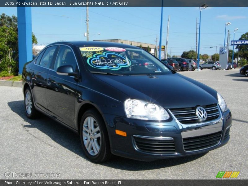 Blue Graphite Metallic / Art Grey 2009 Volkswagen Jetta TDI Sedan