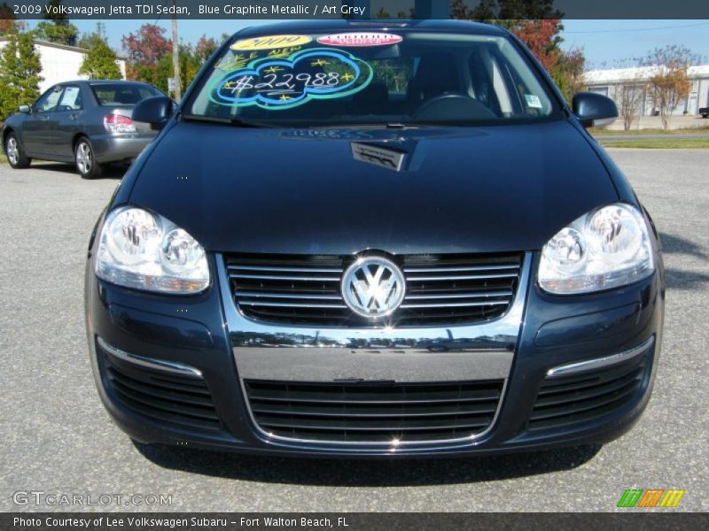 Blue Graphite Metallic / Art Grey 2009 Volkswagen Jetta TDI Sedan