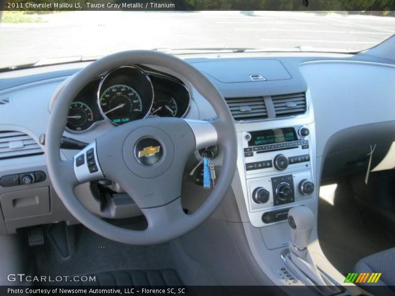 Taupe Gray Metallic / Titanium 2011 Chevrolet Malibu LS