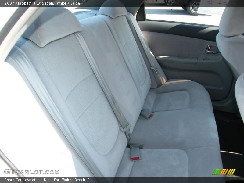 White / Beige 2007 Kia Spectra EX Sedan