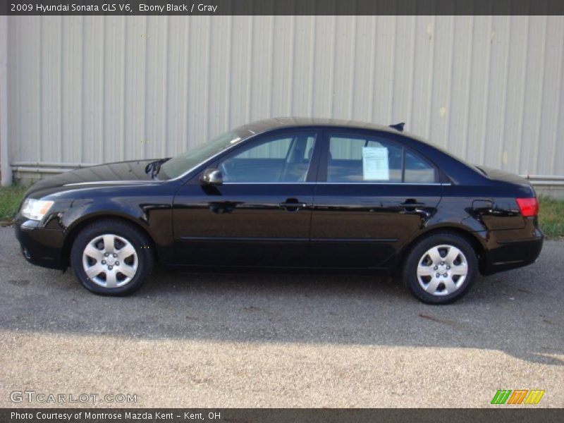 Ebony Black / Gray 2009 Hyundai Sonata GLS V6