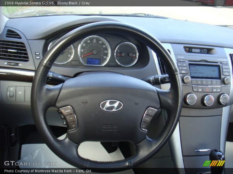 Ebony Black / Gray 2009 Hyundai Sonata GLS V6