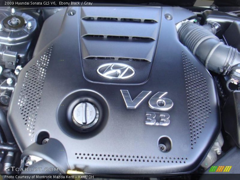 Ebony Black / Gray 2009 Hyundai Sonata GLS V6