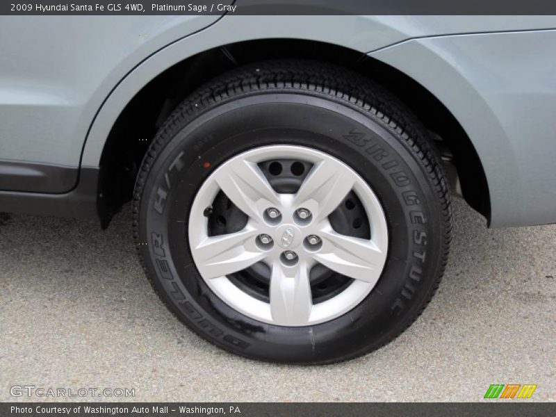 Platinum Sage / Gray 2009 Hyundai Santa Fe GLS 4WD