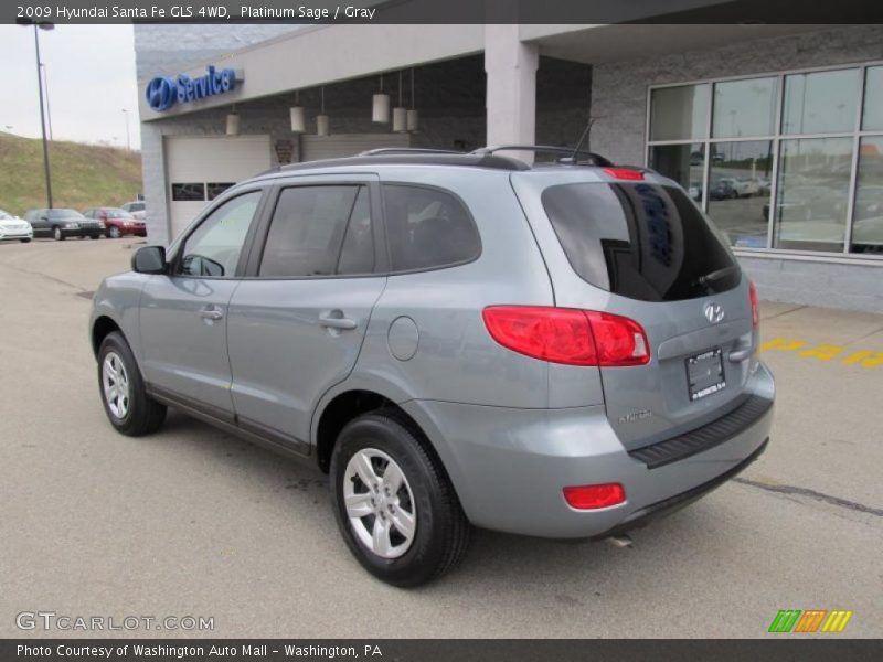 Platinum Sage / Gray 2009 Hyundai Santa Fe GLS 4WD