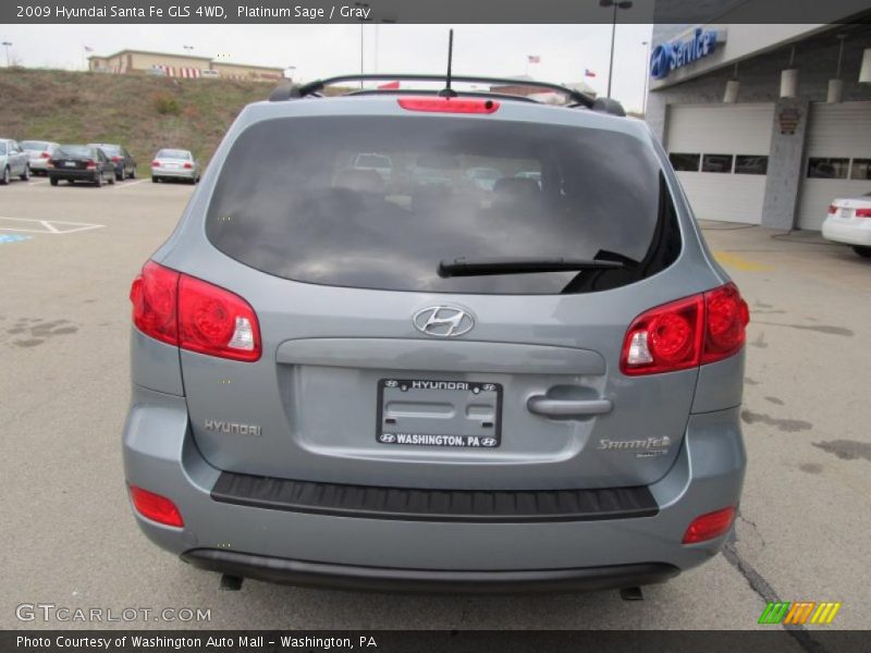 Platinum Sage / Gray 2009 Hyundai Santa Fe GLS 4WD