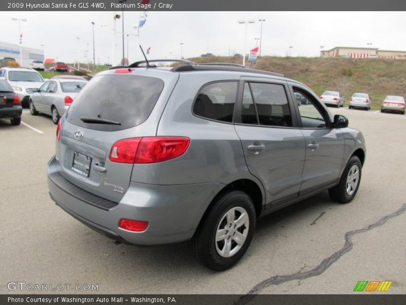 Platinum Sage / Gray 2009 Hyundai Santa Fe GLS 4WD