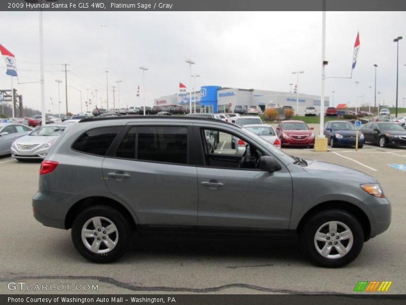 Platinum Sage / Gray 2009 Hyundai Santa Fe GLS 4WD