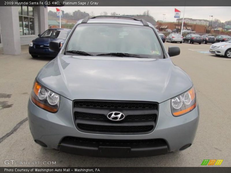 Platinum Sage / Gray 2009 Hyundai Santa Fe GLS 4WD