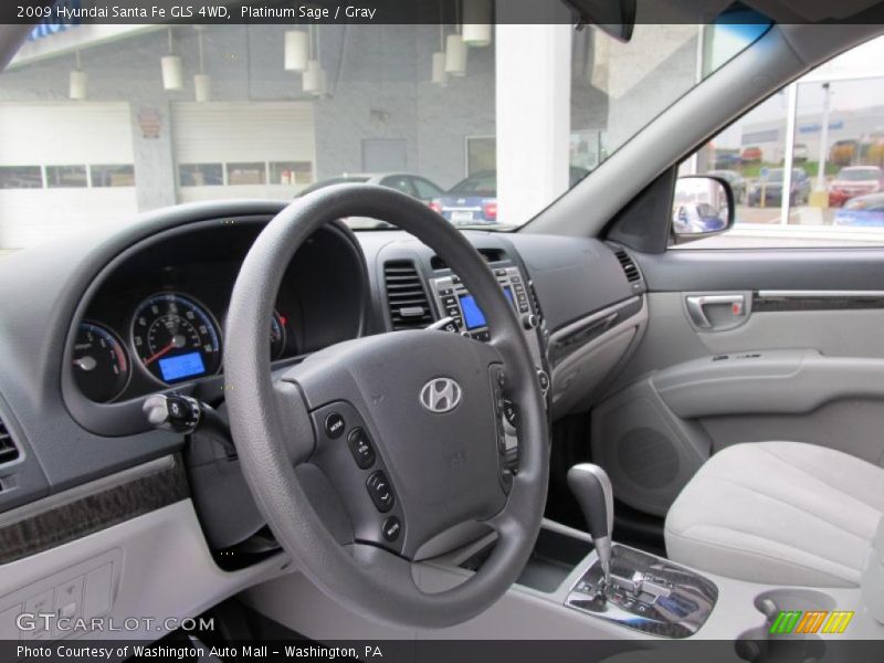 Platinum Sage / Gray 2009 Hyundai Santa Fe GLS 4WD