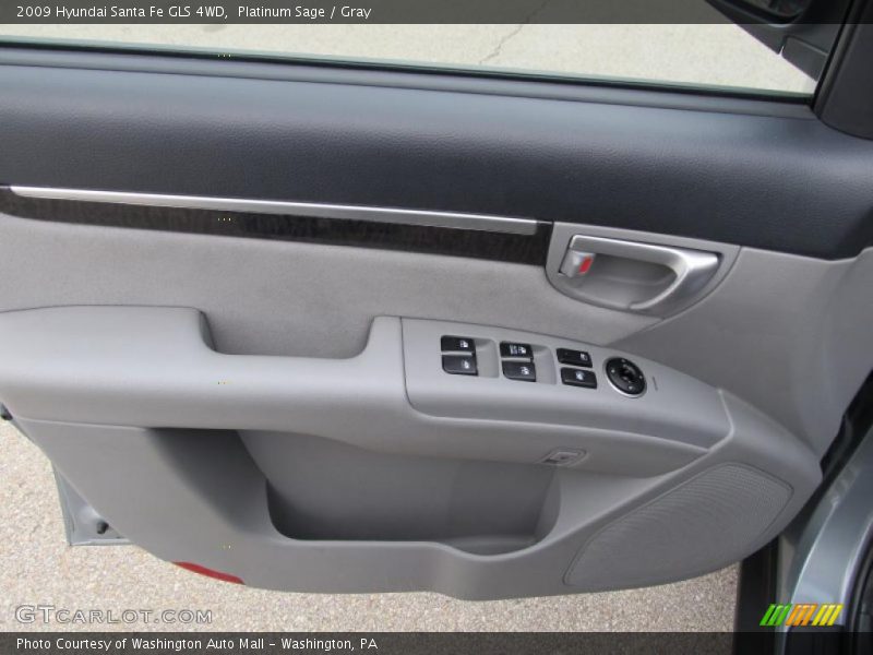 Platinum Sage / Gray 2009 Hyundai Santa Fe GLS 4WD