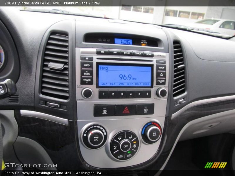 Platinum Sage / Gray 2009 Hyundai Santa Fe GLS 4WD
