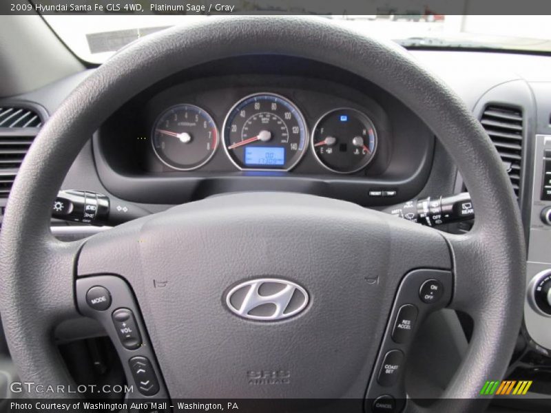 Platinum Sage / Gray 2009 Hyundai Santa Fe GLS 4WD