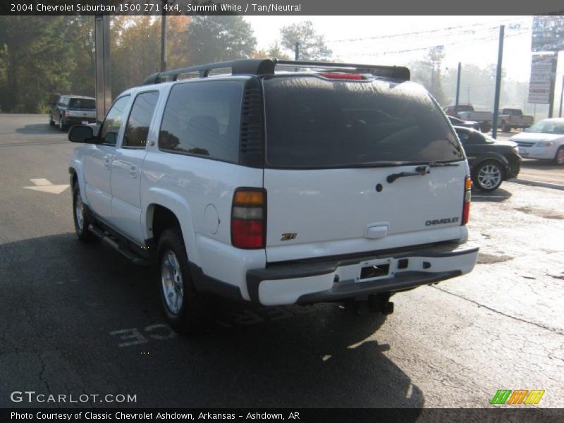 Summit White / Tan/Neutral 2004 Chevrolet Suburban 1500 Z71 4x4