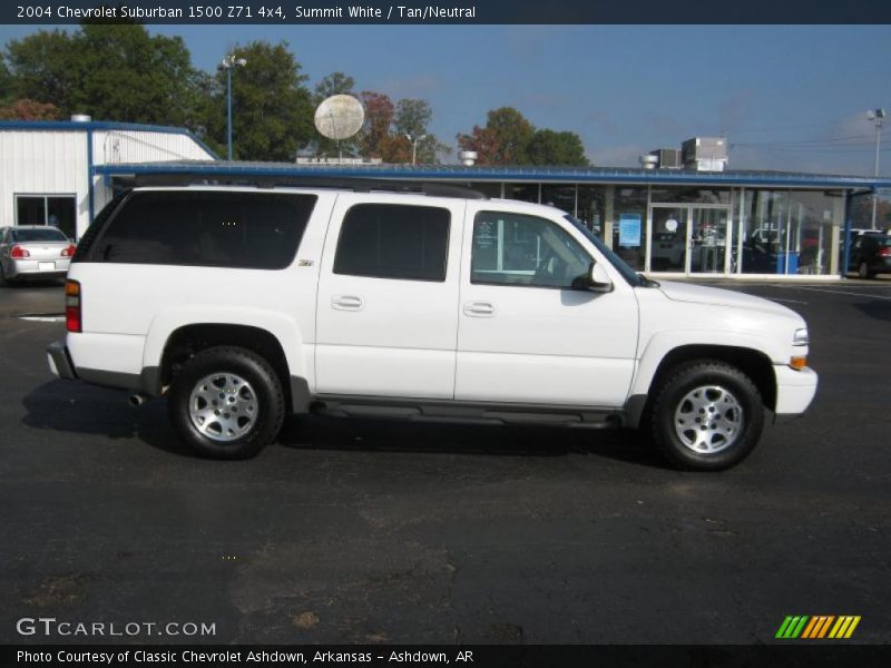 Summit White / Tan/Neutral 2004 Chevrolet Suburban 1500 Z71 4x4