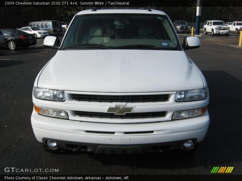 Summit White / Tan/Neutral 2004 Chevrolet Suburban 1500 Z71 4x4