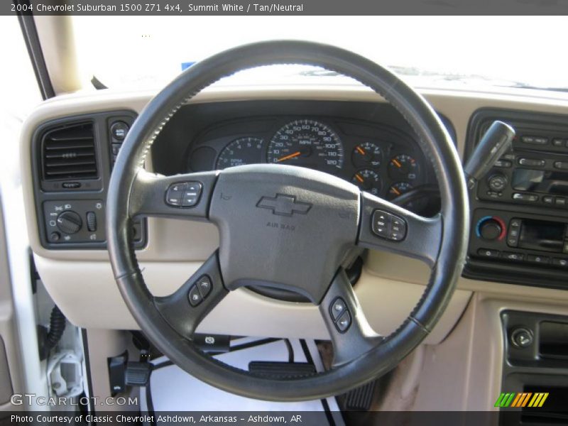 Summit White / Tan/Neutral 2004 Chevrolet Suburban 1500 Z71 4x4