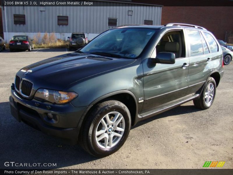Highland Green Metallic / Beige 2006 BMW X5 3.0i