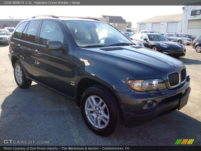 Highland Green Metallic / Beige 2006 BMW X5 3.0i