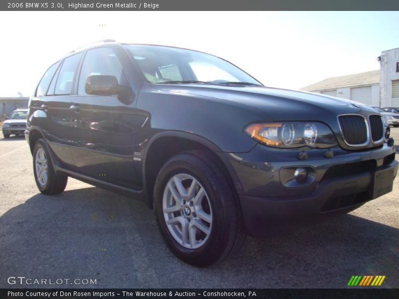 Highland Green Metallic / Beige 2006 BMW X5 3.0i