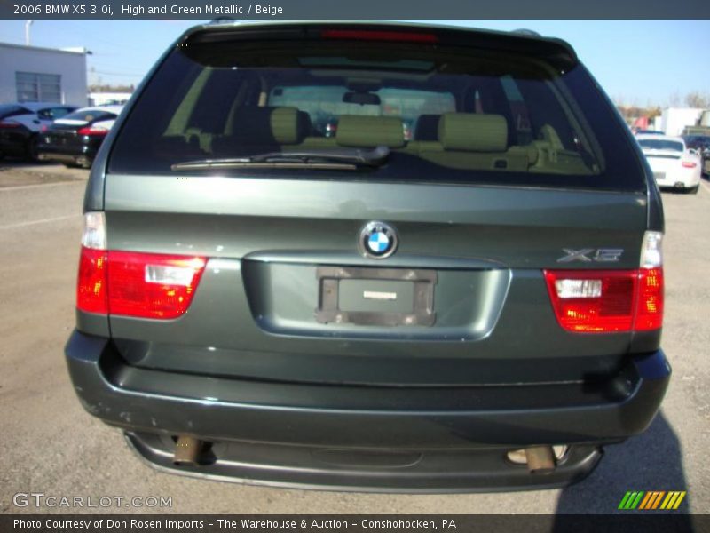 Highland Green Metallic / Beige 2006 BMW X5 3.0i
