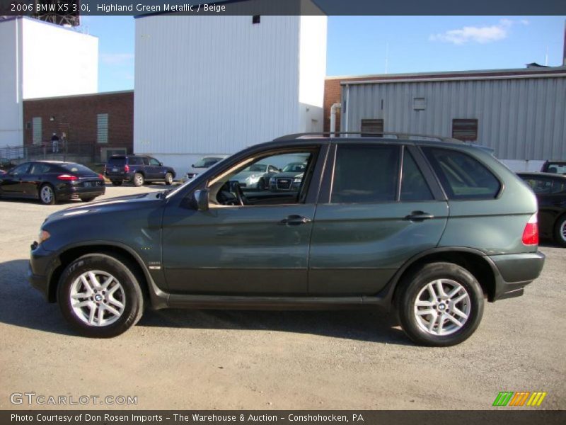 Highland Green Metallic / Beige 2006 BMW X5 3.0i