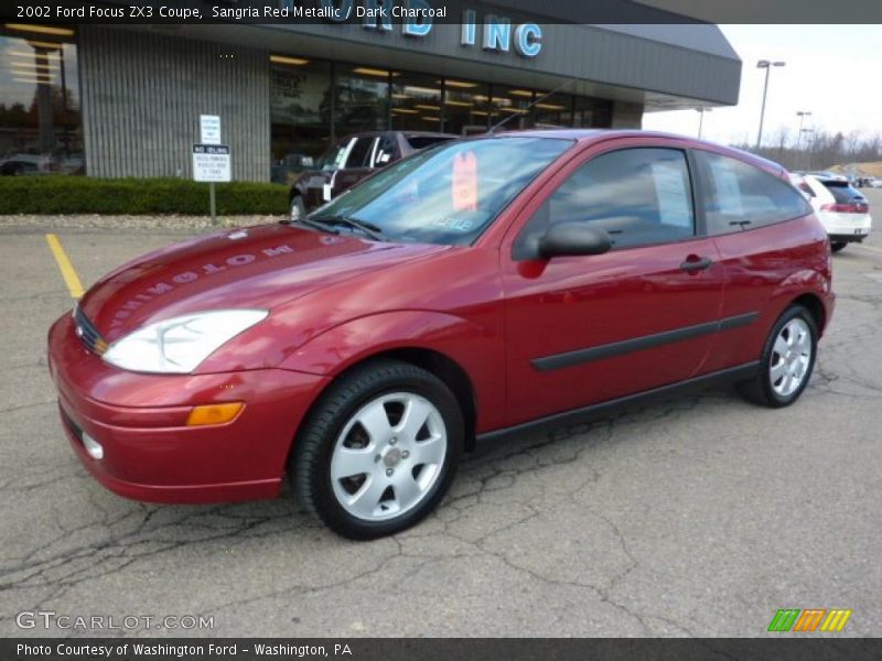 Sangria Red Metallic / Dark Charcoal 2002 Ford Focus ZX3 Coupe