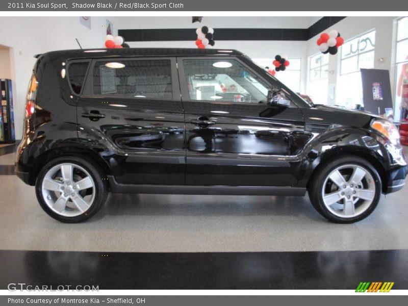 Shadow Black / Red/Black Sport Cloth 2011 Kia Soul Sport