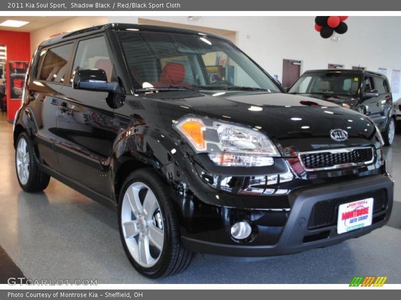 Shadow Black / Red/Black Sport Cloth 2011 Kia Soul Sport