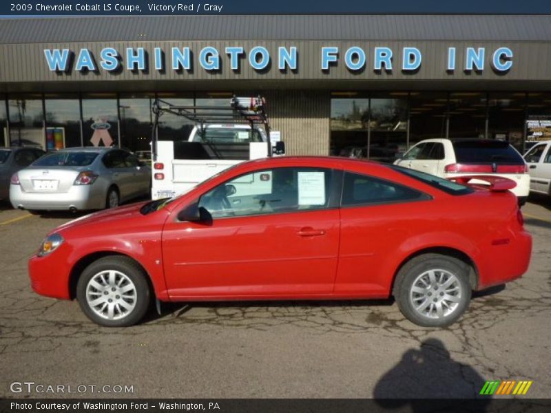 Victory Red / Gray 2009 Chevrolet Cobalt LS Coupe
