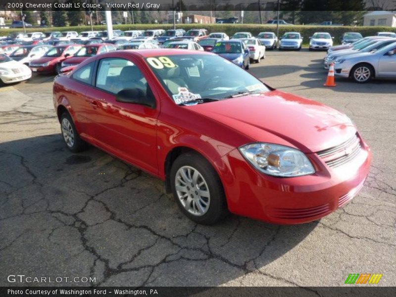 Victory Red / Gray 2009 Chevrolet Cobalt LS Coupe