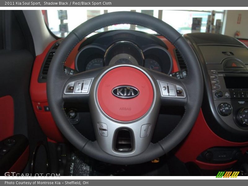 Shadow Black / Red/Black Sport Cloth 2011 Kia Soul Sport