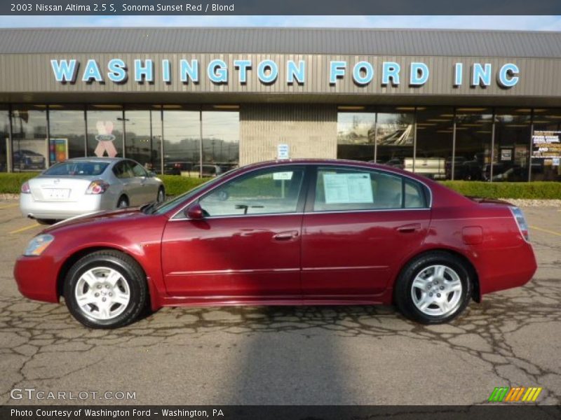 Sonoma Sunset Red / Blond 2003 Nissan Altima 2.5 S