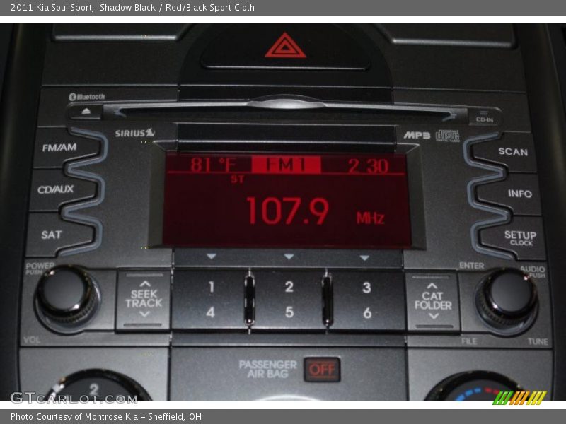Shadow Black / Red/Black Sport Cloth 2011 Kia Soul Sport