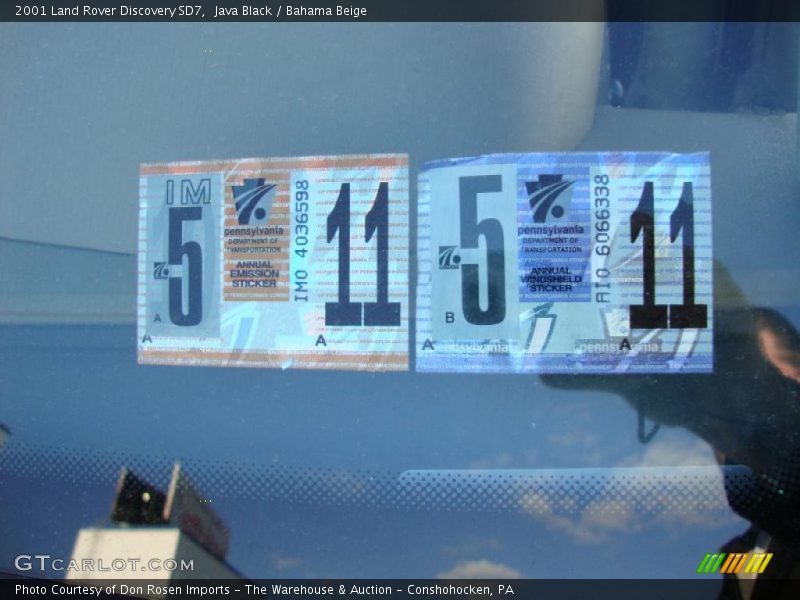 Java Black / Bahama Beige 2001 Land Rover Discovery SD7
