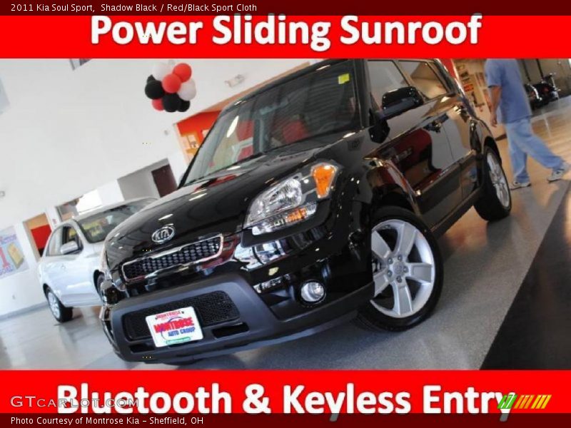 Shadow Black / Red/Black Sport Cloth 2011 Kia Soul Sport