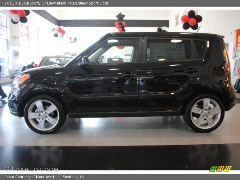 Shadow Black / Red/Black Sport Cloth 2011 Kia Soul Sport