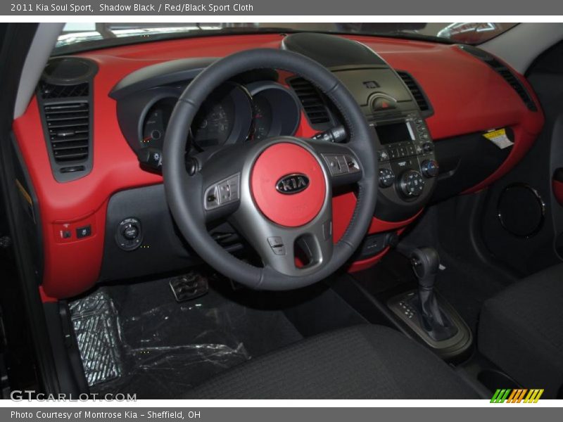 Shadow Black / Red/Black Sport Cloth 2011 Kia Soul Sport