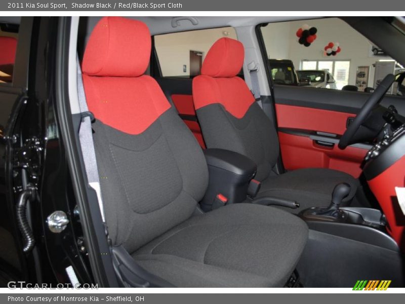 Shadow Black / Red/Black Sport Cloth 2011 Kia Soul Sport