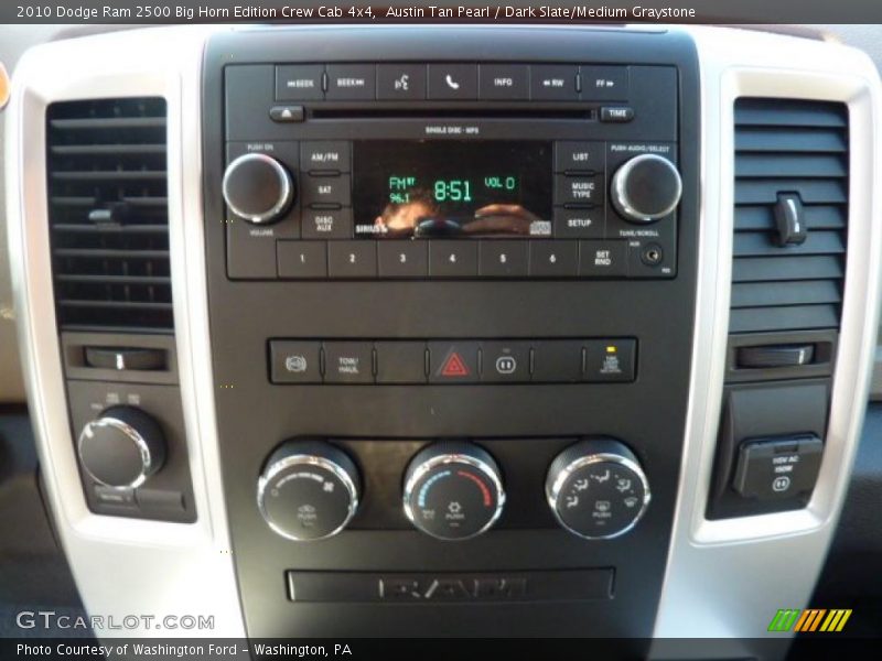 Austin Tan Pearl / Dark Slate/Medium Graystone 2010 Dodge Ram 2500 Big Horn Edition Crew Cab 4x4