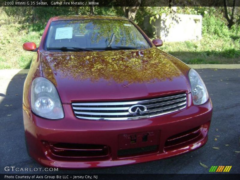 Garnet Fire Metallic / Willow 2003 Infiniti G 35 Sedan
