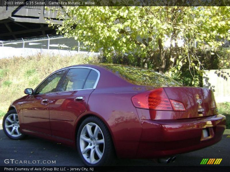 Garnet Fire Metallic / Willow 2003 Infiniti G 35 Sedan