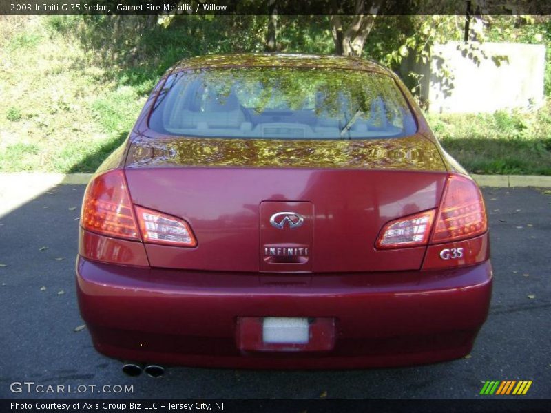 Garnet Fire Metallic / Willow 2003 Infiniti G 35 Sedan