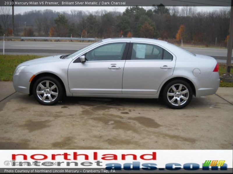 Brilliant Silver Metallic / Dark Charcoal 2010 Mercury Milan V6 Premier