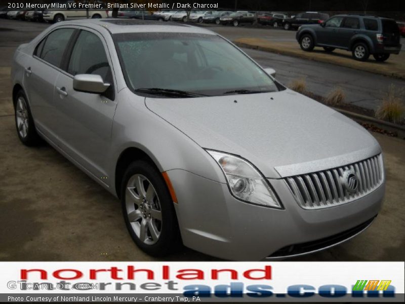 Brilliant Silver Metallic / Dark Charcoal 2010 Mercury Milan V6 Premier