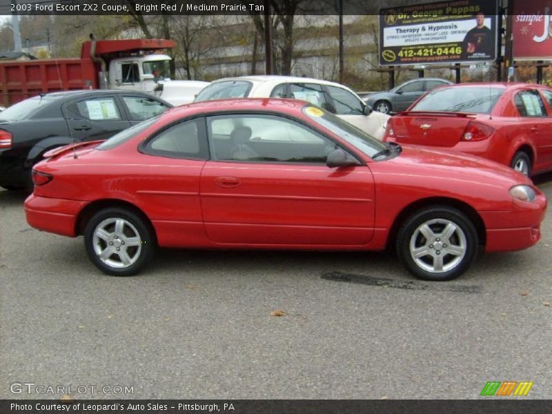 Bright Red / Medium Prairie Tan 2003 Ford Escort ZX2 Coupe